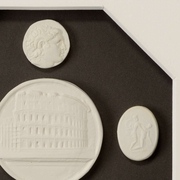 386994 Chelsea House 11in. Plaster Intaglios The Grand Tour Intaglios III with Gold Finish