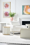 387061 Chelsea House 27.5in. Hand Guilded Giclee Print Blossomed Peony II with Gold Finish