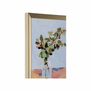 387209 Chelsea House 22in. Wood Baby Blue Eucalyptus II with Canvas Finish