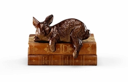 390169 Wildwood 5.5in. Cast Brass Restin' Rabbit with Bronze Patina Finish