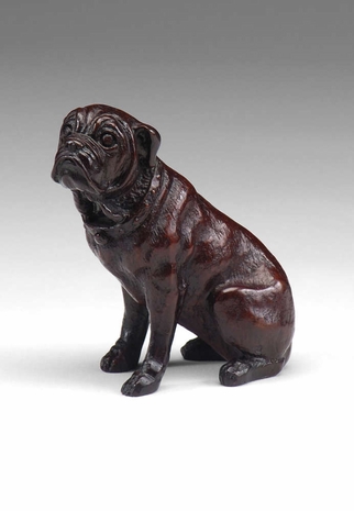 391259 Wildwood Lamps Bull Dog in Hand Finished