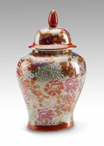 391803 Wildwood Lamps Temple Jar in Hand Painted
