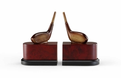 393978 Wildwood 8in. Cast Brass Driver Bookends (Pr) with Antique Patina/Brown/Black Finish