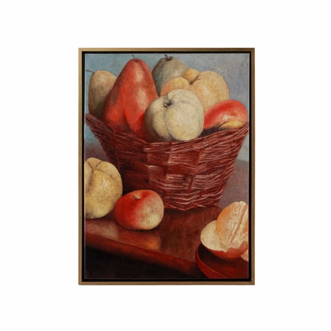 395081 Wildwood Framed Acrylic On Canvas Artist Hand Painting Fruit Basket