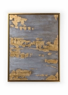 395181 Wildwood 51in. Oil On Canvas Gilded Storm Painting with Gold Leaf Finish