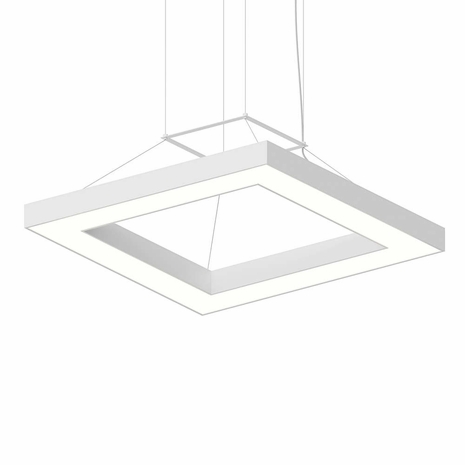 3986.03-35 Sonneman Pi 30" Square LED Ring Pendant with Satin White Finish