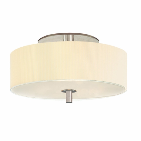 3992.13 Sonneman Modern Origins Sparte Semi Flush in Satin Nickel Finish