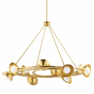 403-10-VB Corbett Lighting Oraibi 10 Lt. Chandelier with Vintage Brass Finish