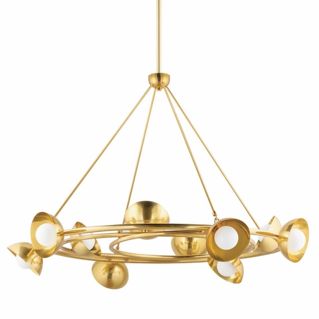 403-10-VB Corbett Lighting Oraibi 10 Lt. Chandelier with Vintage Brass Finish