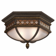 403082 Fine Art Lighting Chateau Outdoor 21"W Outdoor Flush Mount with Bronze Finish