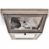 4104  Northeast Lantern Williams Flush Mount in Antique or Dark Brass with Medium Base Socket Clear or Seedy Glass
