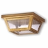 4104  Northeast Lantern Williams Flush Mount in Antique or Dark Brass with Medium Base Socket Clear or Seedy Glass