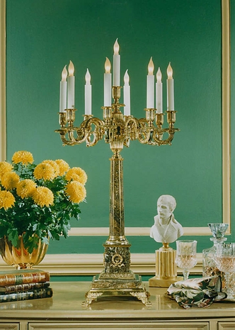 4105 Wildwood Lamps Marble And Brass Lamp