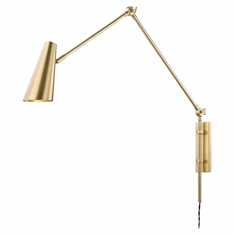 4121 Hudson Valley Lorne 1 Light Wall Sconce W/ Plug