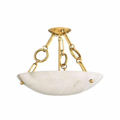 420-04-VB Corbett Lighting Yadira 4 Lt. Semi Flush with Vintage Brass Finish