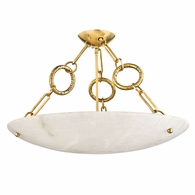 420-06-VB Corbett Lighting Yadira 6 Lt. Semi Flush with Vintage Brass Finish