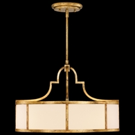 420140ST Fine Art Lamps 3 Light Portobello Road 24" Round Pendant with Gold Finish