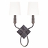 422 Hudson Valley Westbury 2 Light Wall Sconce W/White Shade