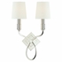 422 Hudson Valley Westbury 2 Light Wall Sconce W/White Shade