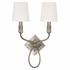 422 Hudson Valley Westbury 2 Light Wall Sconce W/White Shade
