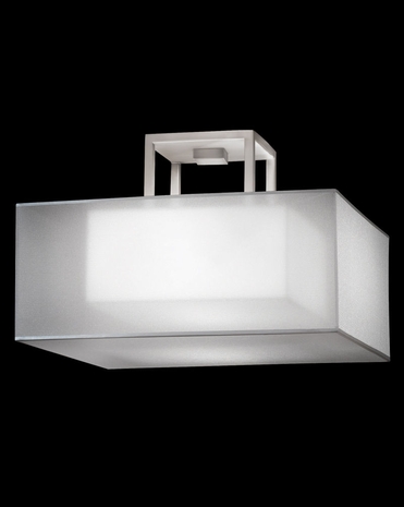 429040ST Fine Art Lamps Quadralli Silver Semi-Flush Mount