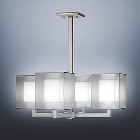 429440ST-24 Fine Art Lamps Quadralli Silver Chandelier