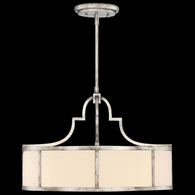 438540ST Fine Art Lamps 3 Light Portobello Road 24" Round Pendant with Silver Finish