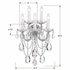 4425-CH-CL-MWP Crystorama Maria Theresa 5 Light Hand Cut Crystal Polished Chrome Sconce