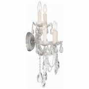 4425-CH-CL-MWP Crystorama Maria Theresa 5 Light Hand Cut Crystal Polished Chrome Sconce