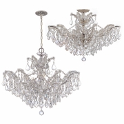 4439-CH-CL-SAQ Crystorama Maria Theresa 6 Light Spectra Crystal Polished Chrome Chandelier