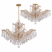 4439-GD-CL-S Crystorama Maria Theresa 6 Light Swarovski Strass Crystal Gold Chandelier