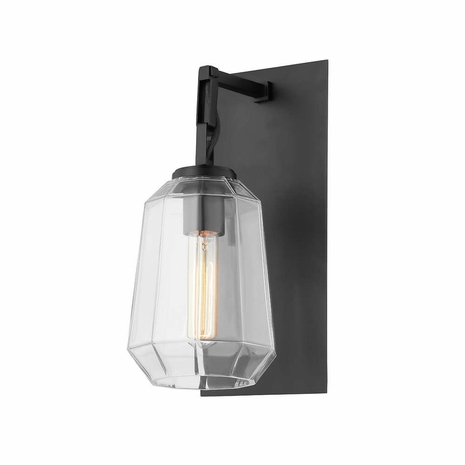447-13-BBR Corbett Lighting Copenhagen 1 Lt. Wall Sconce with Black Brass Finish