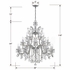 4470-CH-CL-MWP Crystorama Maria Theresa 26 Light Hand Cut Crystal Polished Chrome Chandelier