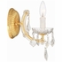 4471-GD-CL-MWP Crystorama Maria Theresa 1 Light Hand Cut Crystal Gold Sconce