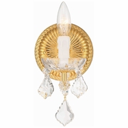 4471-GD-CL-MWP Crystorama Maria Theresa 1 Light Hand Cut Crystal Gold Sconce