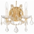 4472-GD-CL-MWP Crystorama Maria Theresa 2 Light Hand Cut Crystal Gold Sconce