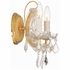 4472-GD-CL-MWP Crystorama Maria Theresa 2 Light Hand Cut Crystal Gold Sconce
