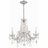 4476-CH-CL-MWP Crystorama Maria Theresa 5 Light Hand Cut Crystal Polished Chrome Chandelier