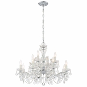 4479-CH-CL-MWP Crystorama Maria Theresa 12 Light Hand Cut Crystal Polished Chrome Chandelier
