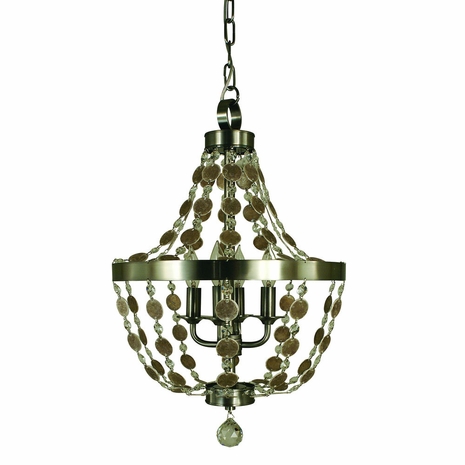 F-4484 Framburg 4-Light Antique Brass Naomi Chandelier