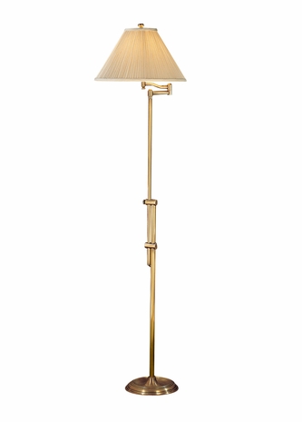 45 Wildwood Lamps Swing Arm Lamp with Antiqued Solid Brass