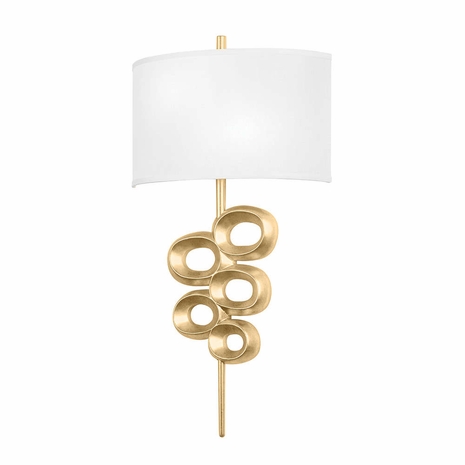 450-16-VGL Corbett Lighting Tourmaline 2 Lt. Wall Sconce with Vintage Gold Leaf Finish