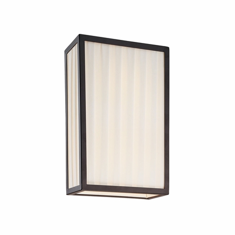 4502.25 Sonneman Warm Contemporary Piega 12 inch Vertical Sconce in Satin Black Finish