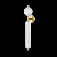 452-02-VB Corbett Lighting Atom 2 Lt. Wall Sconce with Vintage Brass Finish