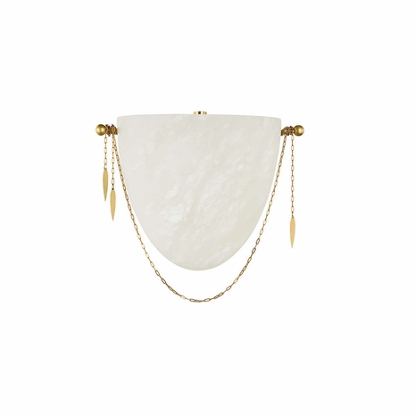 452-10-VPB Corbett Lighting Fabriano 1 Lt. Wall Sconce with Vintage Polished Brass Finish
