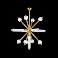 452-50-VB Corbett Lighting Atom 13 Lt. Chandelier with Vintage Brass Finish