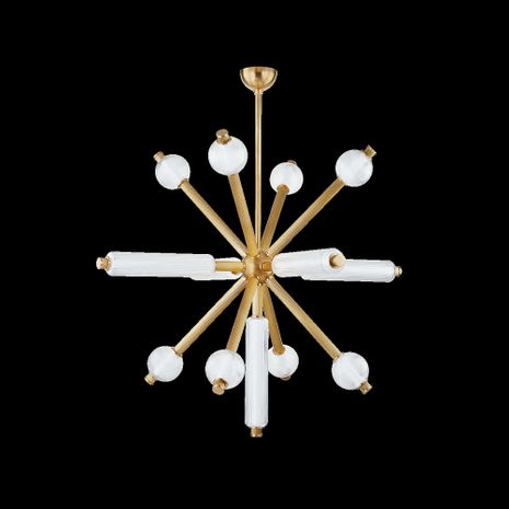 452-50-VB Corbett Lighting Atom 13 Lt. Chandelier with Vintage Brass Finish