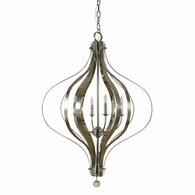 F-4586 Framburg 6-Light Brushed Nickel Aries Chandelier
