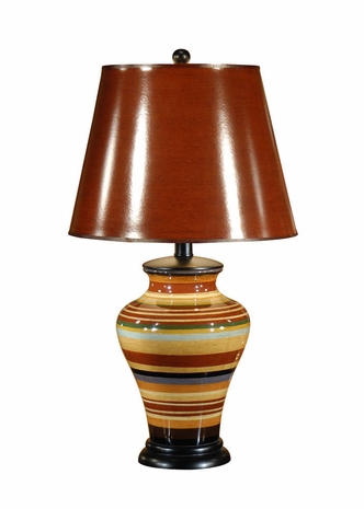 46217 Wildwood Lamps Colorful Vase Lamp with Hand Painted Porcelain