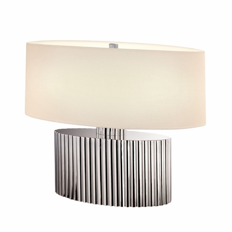 4633.35 Sonneman Paramount Contemporary Oval Table Lamp with Polished Nickel Finish